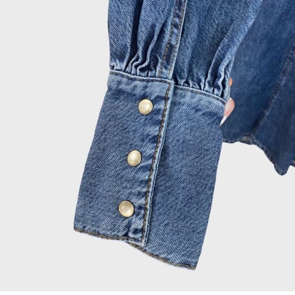 GANNI NEW Denim mini dress size 2 - Picture 6 of 10